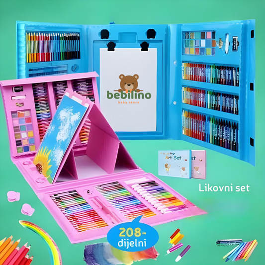 VELIKI LIKOVNI SET-208 DIJELOVA