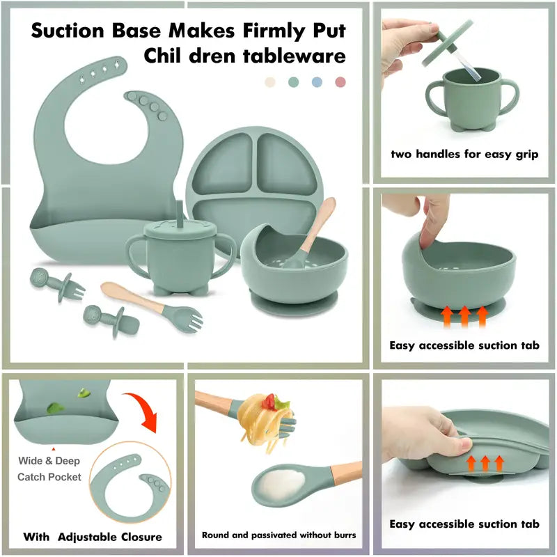 SILIKONSKI SET ZA HRANJENJE