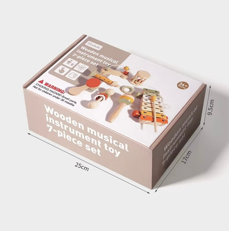 DRVENI MUZICKI 7-DJELNI SET